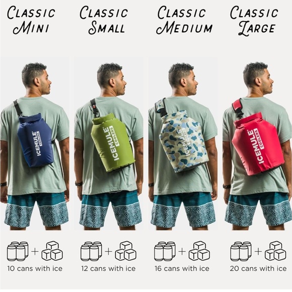 ICEMULE Classic Collapsible Sling Strap Cooler – Hands Free, 100% Waterproof - Picture 6 of 7